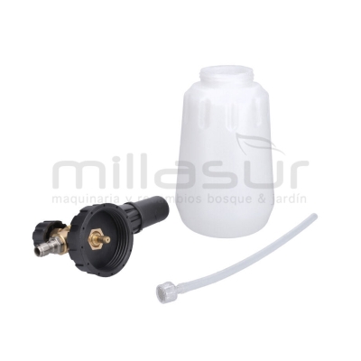 BOQUILLA Y DEPÓSITO PARA JABON-ESPUMA HIDROLIMPIADORA (ENCHUFE RAPIDO 1/4 - 4000psi) - H1950 - motoscamaralweb.com