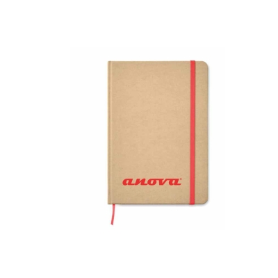 LIBRETA A5 DE CARTON RECICLADO CON BANDA ELASTICA ANOVA - motoscamaralweb.com