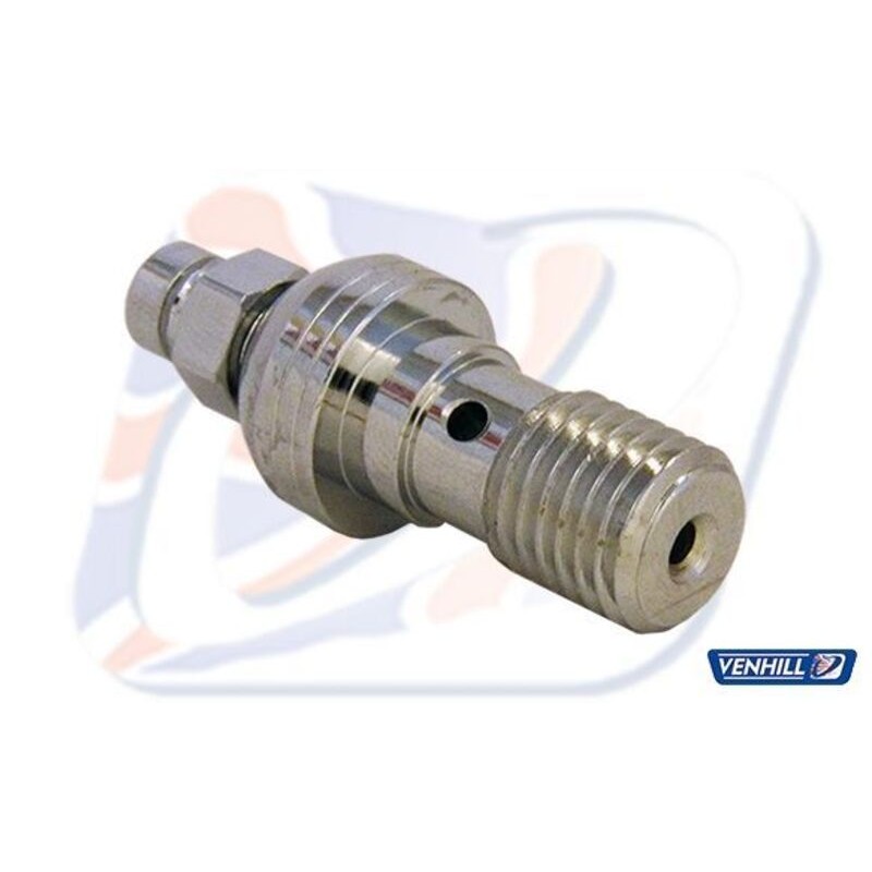 Tornillo con sangrador M10x1.25 Venhill cromado- motoscamaralweb.com Tornillo con sangrador M10x1.25 Venhill cromado- motoscamaralweb.com