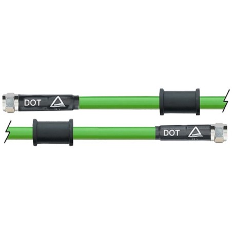 Latiguillo metálico verde Venhill 425mm tuercas cromadas - motoscamaralweb.com