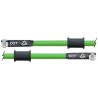 Latiguillo metálico verde Venhill 425mm tuercas cromadas - motoscamaralweb.com