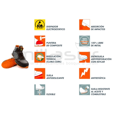 BOTA CONFIDENCE - TALLA 46 (SEGURIDAD Y OCIO) - motoscamaralweb.com