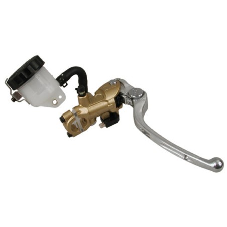 Bomba de freno NISSIN Radial Ø19 Oro/Maneta plata- motoscamaralweb.com