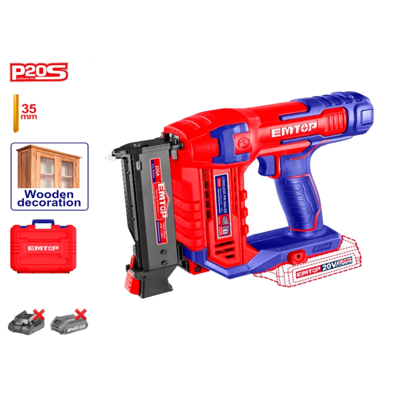 CLAVADORA BATERIA EMTOP 20V P20S (INCLUYE 3600 CLAVOS Y MALETÍN) - motoscamaralweb.com