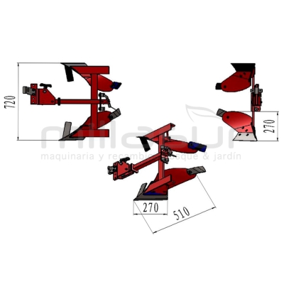 ARADO VERTEDERA CON DOBLE PALA GIRATORIA - motoscamaralweb.com