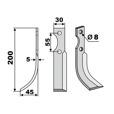 CUCHILLA DERECHA MTC720 - motoscamaralweb.com