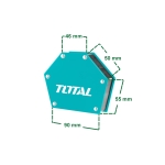 SOPORTE MAGNETICO PARA SOLDAR (DIFERENTES ANGULOS - 178x90x17.2 mm) TOTAL - motoscamaralweb.com