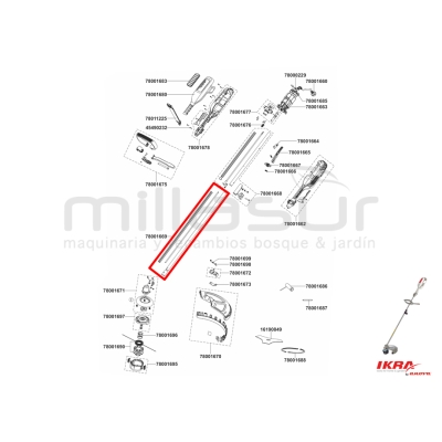 TUBO TRANSMISION INFERIOR COMPL. TE1000 (1669) - motoscamaralweb.com