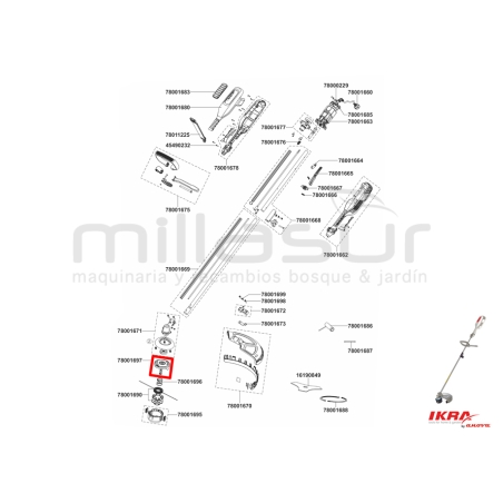 TAPA SUPERIOR CABEZAL NYLON TE1000 (1697) - motoscamaralweb.com