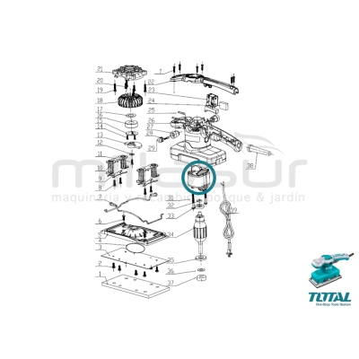 ESTATOR LIJADORA TF1301826 - motoscamaralweb.com