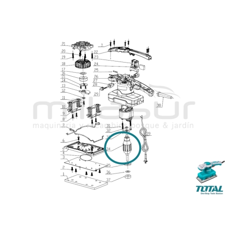 BOBINADO MOTOR LIJADORA TF1301826 - motoscamaralweb.com