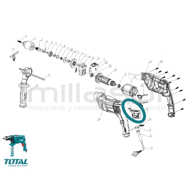 INTERRUPTOR TALADRO TG109136 - motoscamaralweb.com