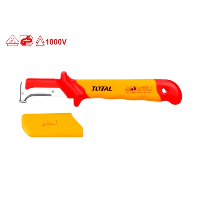 CUCHILLA PELACABLES AISLANTE ELECTRICISTA 1000V - TOTAL - motoscamaralweb.com