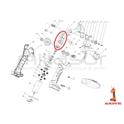 SOPORTE CUCHILLA TPB3003 (11)TPB4501 - motoscamaralweb.com