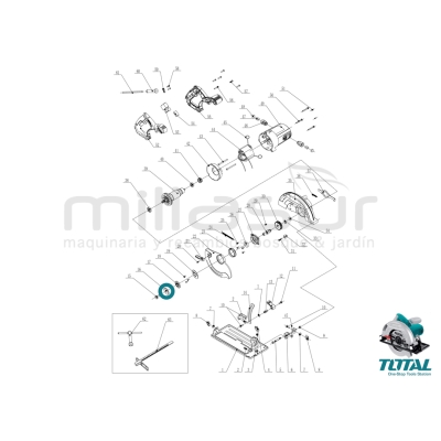 ARANDELA APRIETE DISCO PARA SIERRA CIRCULAR DE MANO TS1141856 (12 mm) - motoscamaralweb.com