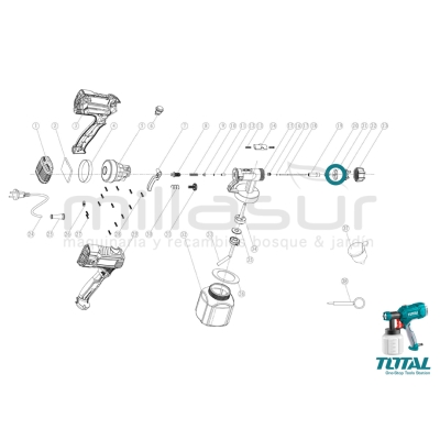 DIFUSOR PISTOLA PINTURA TT3506 - motoscamaralweb.com