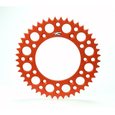 Corona RENTHAL aluminio ultraligera autolimpiable 224U - Paso 520 - motoscamaralweb.com