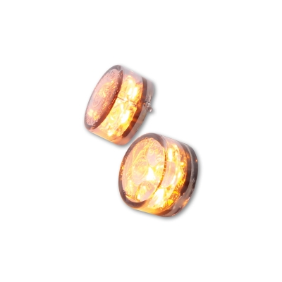 Intermitente LED HIGHSIDER smart Module Sixteen - cristal ahumado - homologado E - Pareja - motoscamaralweb.com