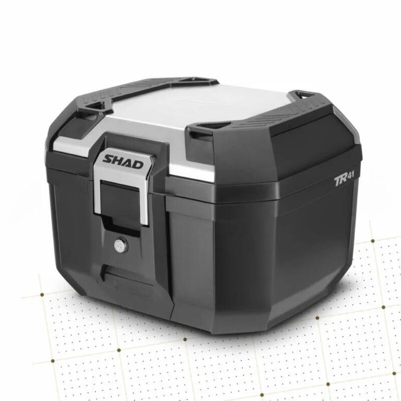 Baúl SHAD Terra TR41 Negro / Tapa de Aluminio - motoscamaralweb.com