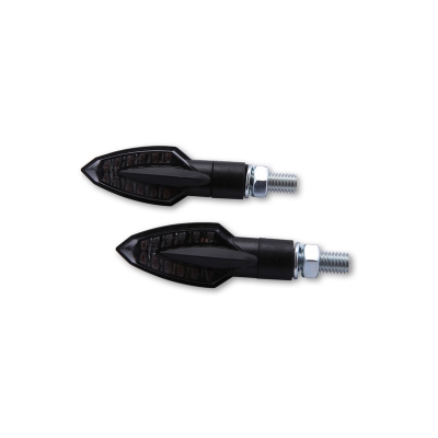 Intermitente LED HIGHSIDER smart Vinci - cristal ahumado - homologado E - Pareja - motoscamaralweb.com