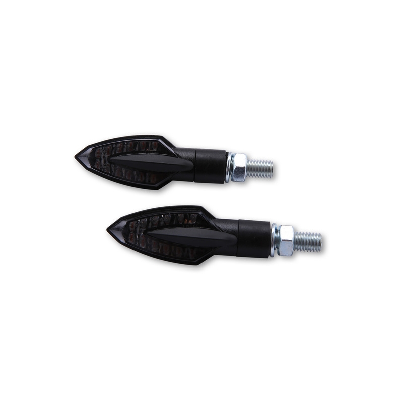 Intermitente LED HIGHSIDER smart Vinci - cristal ahumado - homologado E - Pareja - motoscamaralweb.com