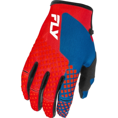 Guantes infantiles FLY RACING Kinetic - rojo/blanco/azul - motoscamaralweb.com