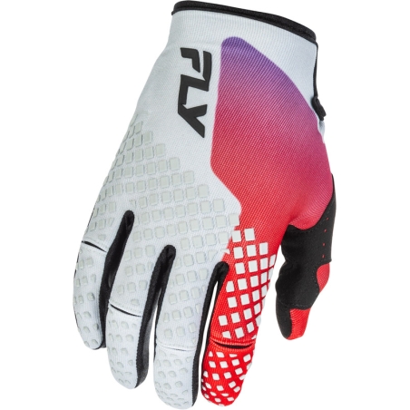 Guantes infantiles FLY RACING Kinetic - gris/rojo/violeta/negro - motoscamaralweb.com