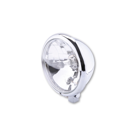 Faro delantero HIGHSIDER smart Bates Style - 5 3/4 inch - cromado - 1 pieza - motoscamaralweb.com