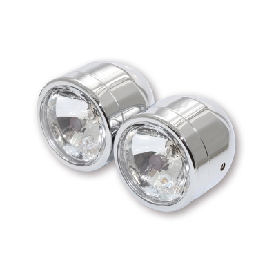 Faros delanteros HIGHSIDER smart - cromado - Pareja - motoscamaralweb.com