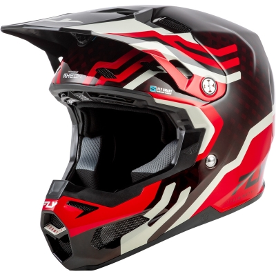 Casco FLY RACING Formula S Carbon Byte - Red Carbon/gris - motoscamaralweb.com