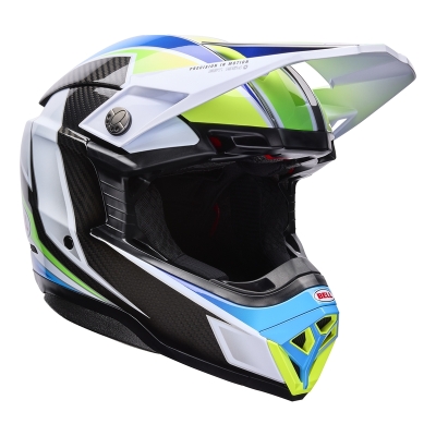 Casco BELL Moto-10 Spherical - Grid White/Blue - motoscamaralweb.com