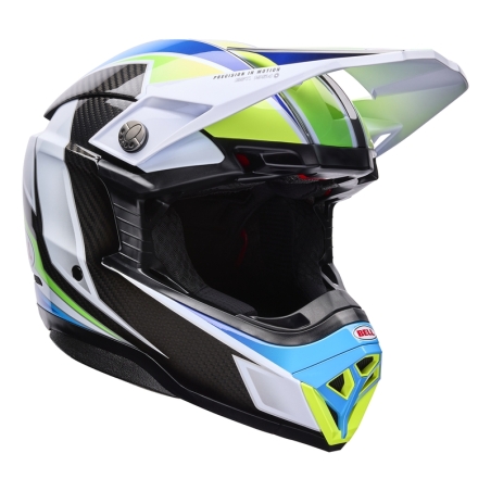 Casco BELL Moto-10 Spherical - Grid White/Blue - motoscamaralweb.com