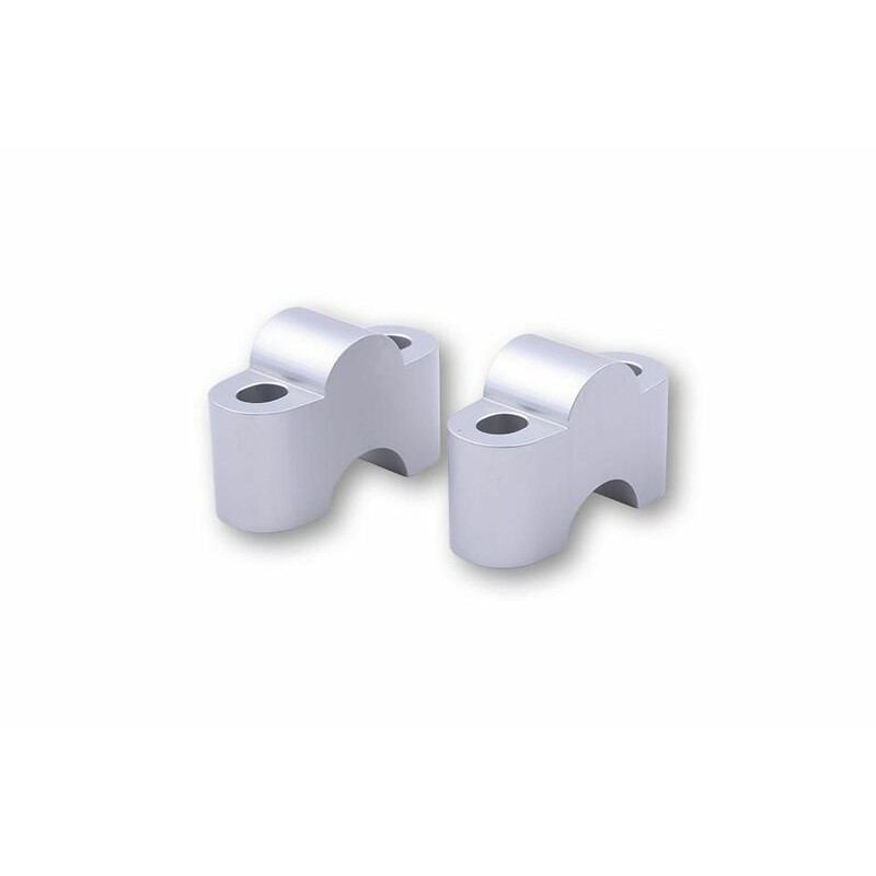 Alzas de manillar LSL Ø22.2mm +25mm - Plata - motoscamaralweb.com