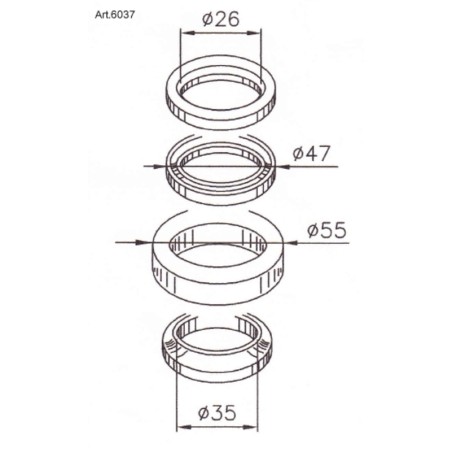 Kit rodamientos de columna de dirección BUZZETTI - motoscamaralweb.com