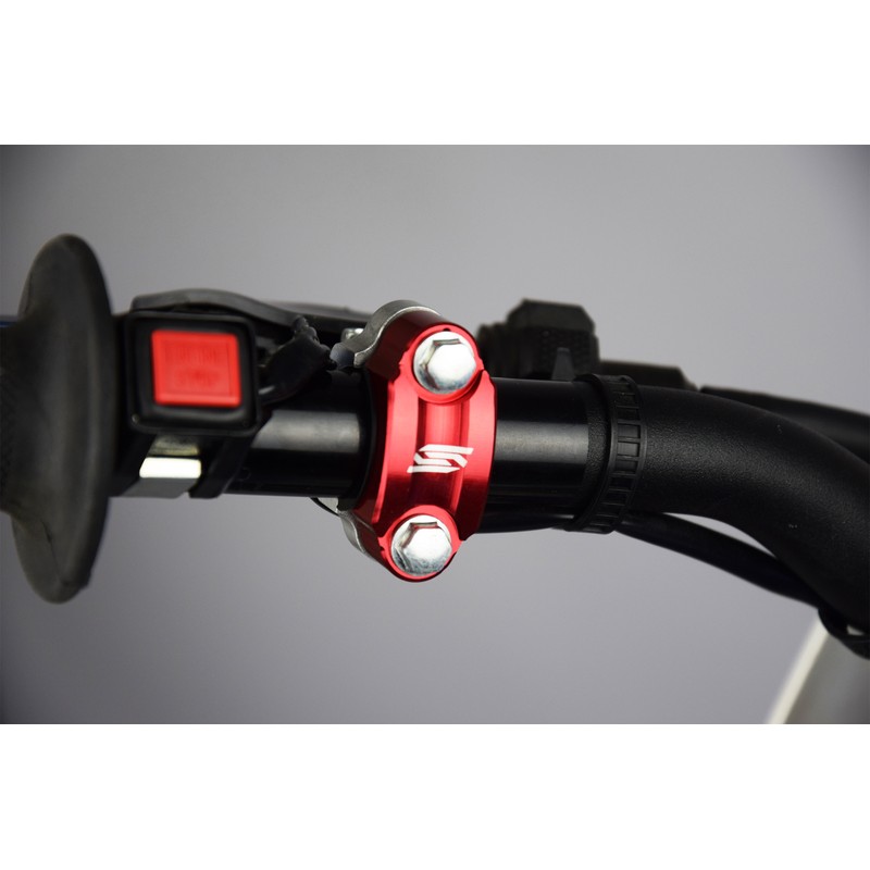 Abrazadera de barra giratoria SCAR universal Rojo - motoscamaralweb.com