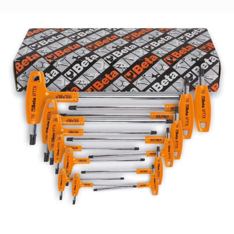 Kit BETA de 8 llaves macho curvadas con mango para tornillos Torx® - motoscamaralweb.com