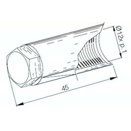 Boquilla protectora para extractor de volante longitud 45mm BUZZETTI - motoscamaralweb.com