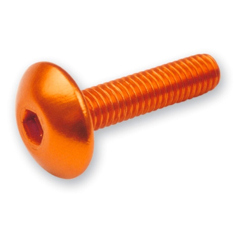 Kit 6 tornillos allen cabeza alomada M6x15 naranja V PARTS - motoscamaralweb.com Kit 6 tornillos allen cabeza alomada M6x15 naranja V PARTS - motoscamaralweb.com