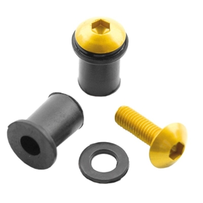 Juego de tornillos para cúpula V PARTS M5x16mm rojo - 8 unidades - motoscamaralweb.com