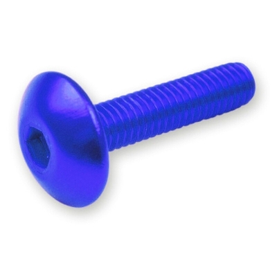 Kit 6 tornillos allen cabeza alomada M6x15 azul V PARTS - motoscamaralweb.com