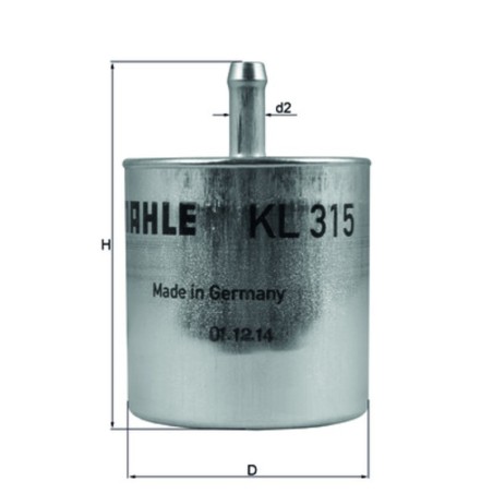 Filtro de gasolina Mähle BMW G650 Ø8mm KL315 - motoscamaralweb.com
