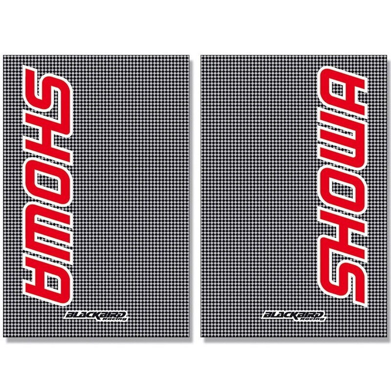 Adhesivos de horquilla Blackbird look carbono Showa 5015S - motoscamaralweb.com
