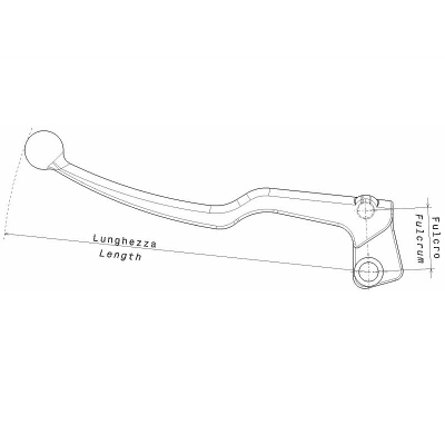 Maneta con soporte Domino Piaggio izquierda 2953.04 - motoscamaralweb.com