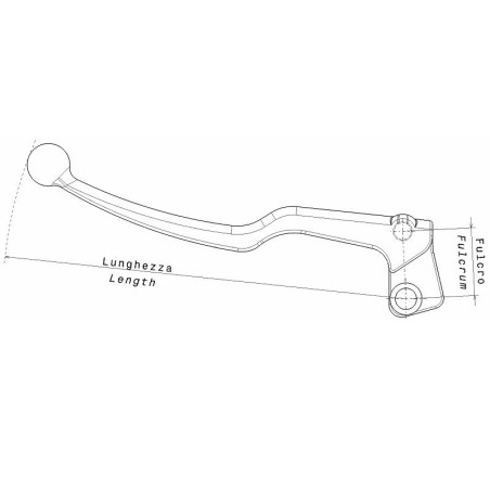 Maneta con soporte Domino Piaggio izquierda 2953.04 - motoscamaralweb.com