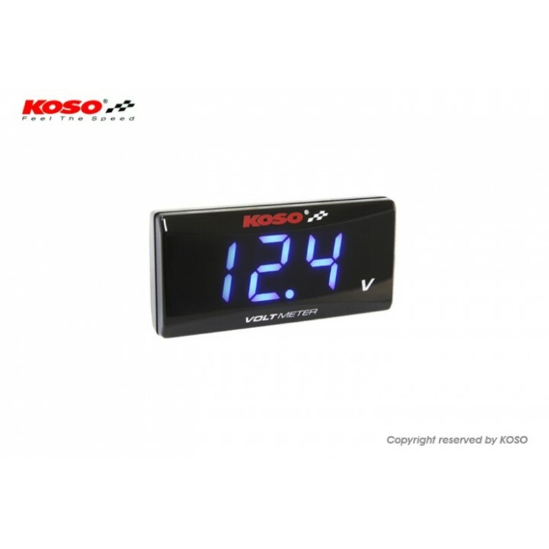 Voltímetro KOSO Super Slim azul BA024B00 - motoscamaralweb.com Voltímetro KOSO Super Slim azul BA024B00 - motoscamaralweb.com