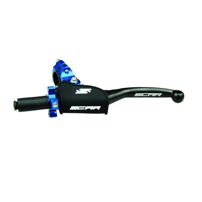 Maneta SCAR plegable + soporte universal. ajuste color azul - motoscamaralweb.com Maneta SCAR plegable + soporte universal. ajuste color azul - motoscamaralweb.com