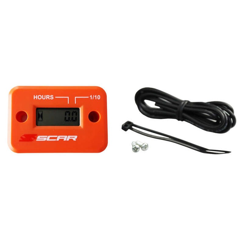 Cuentahoras SCAR cableado con velcro naranja - motoscamaralweb.com Cuentahoras SCAR cableado con velcro naranja - motoscamaralweb.com