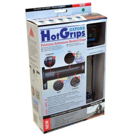 Puños calefactables Adventure premium con interruptor V8 Oxford OF690-