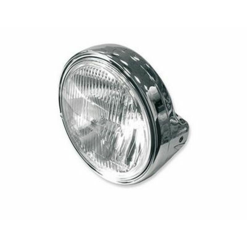 Faro delantero universal cromado V PARTS - motoscamaralweb.com