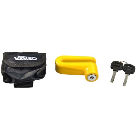 Candado de disco VECTOR Disc Mini - Ø10mm - Amarillo - motoscamaralweb.com